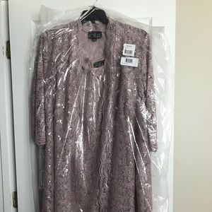 ALEX EVENING WOMEN’S TEA LENGTH DRESS & JACKET